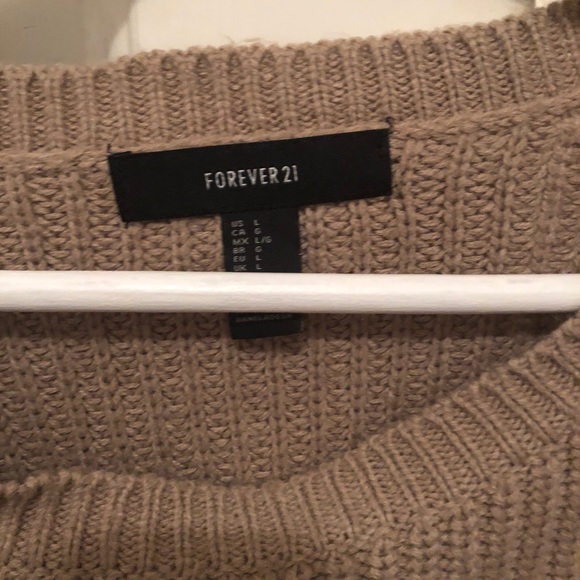 cropped tan sweater - Picture 3 of 3